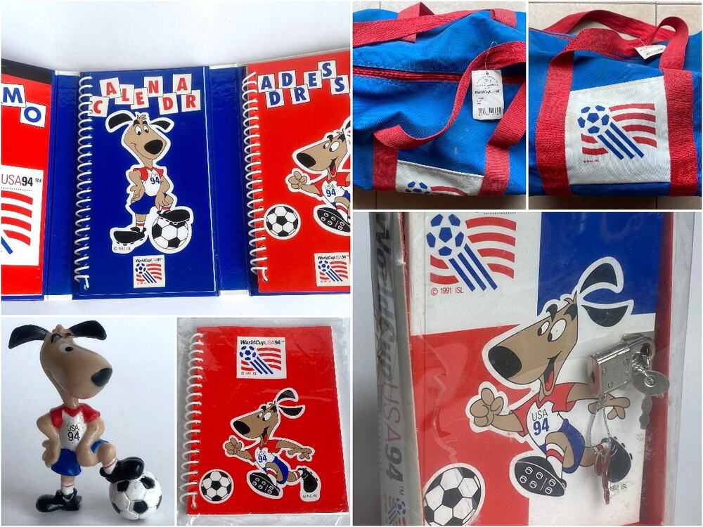 US Soccer 1994 World Cup 94 MERCH Duffel bag 20+ Items! Striker FIFA retro vtg